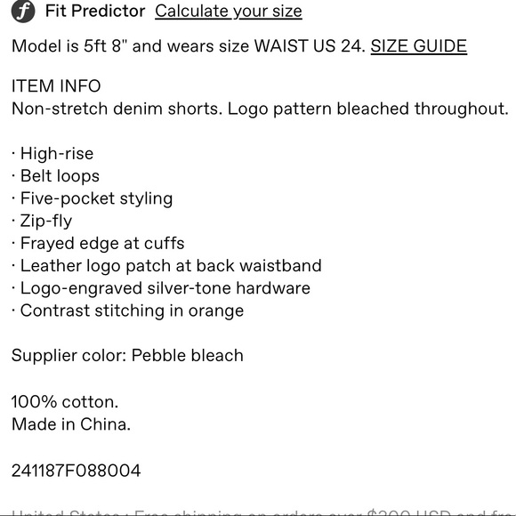 Alexander wang denim logo shorts light wash size23 - Picture 3 of 5